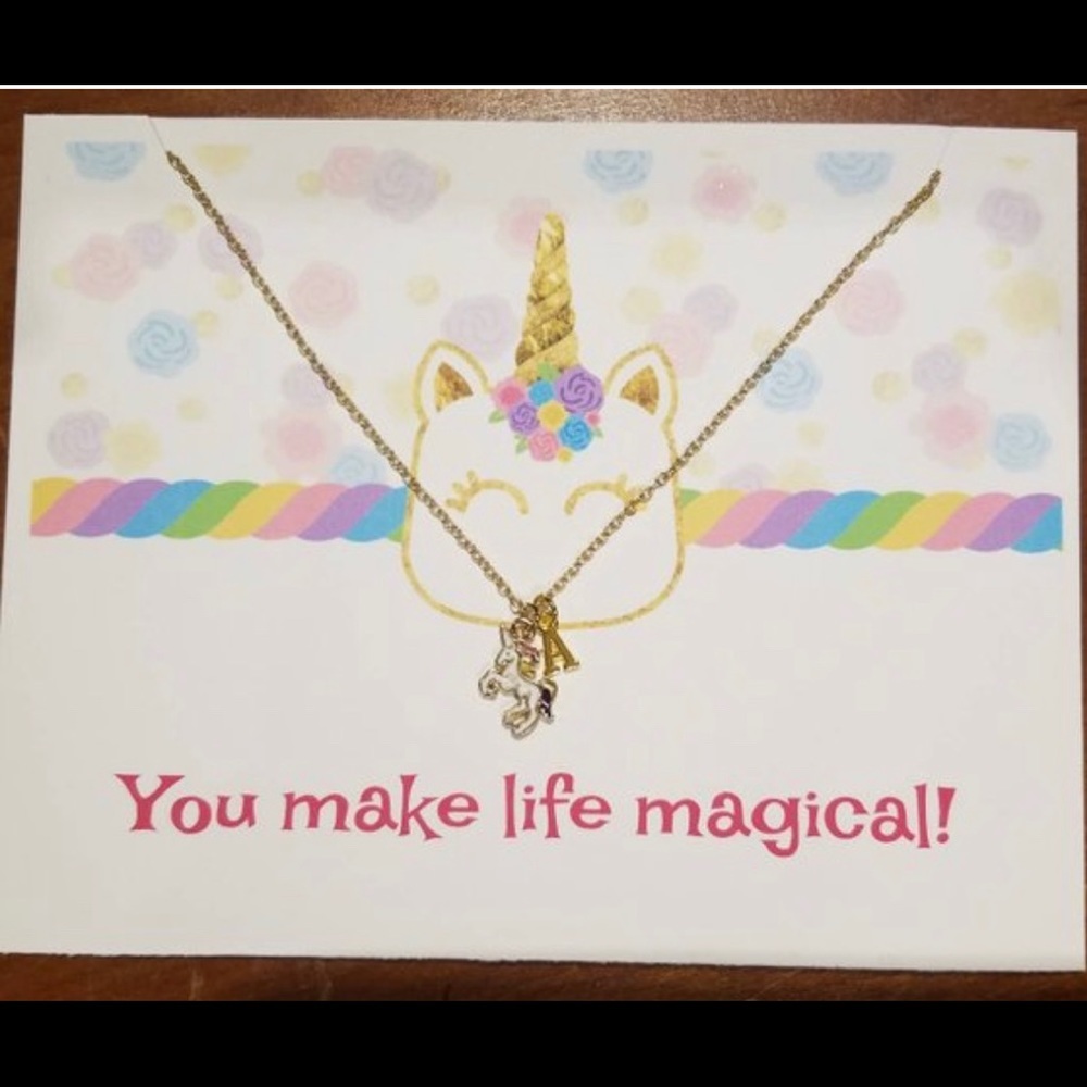 3/$15 Tiny Personalized Unicorn Necklace